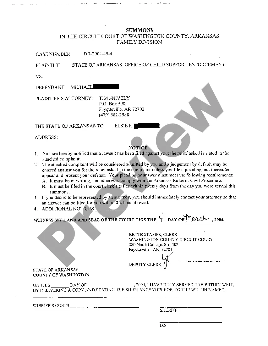 Preview A04 Answer and Counterclaim To Complaint For Child Support