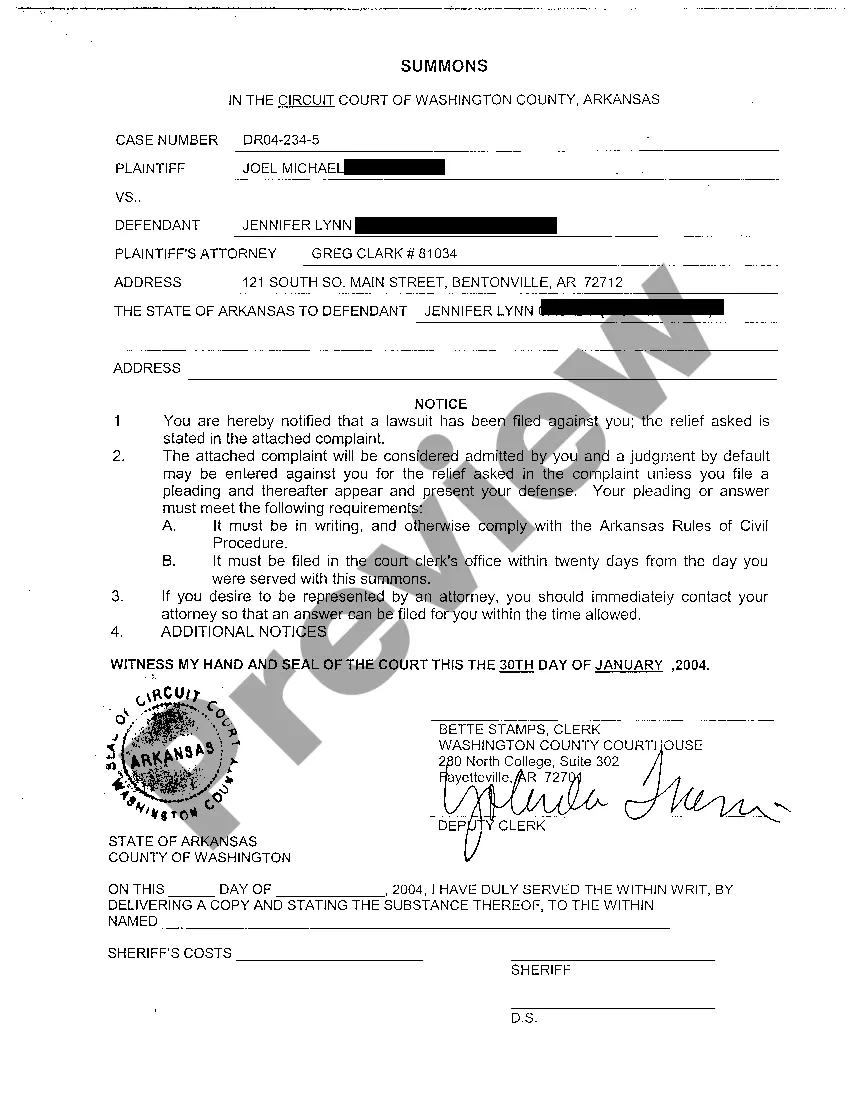 Preview A04 Affidavit of Service
