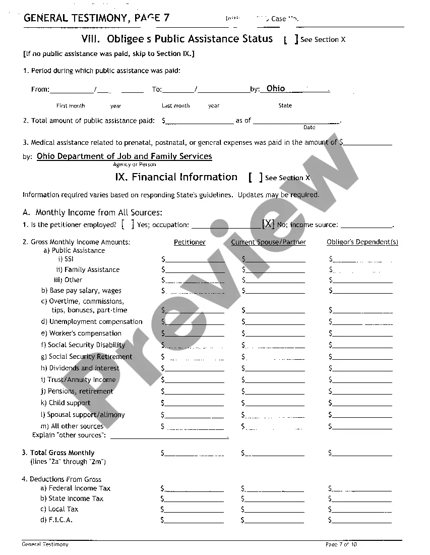 Preview A02 Uniform Support Petition for Child Support