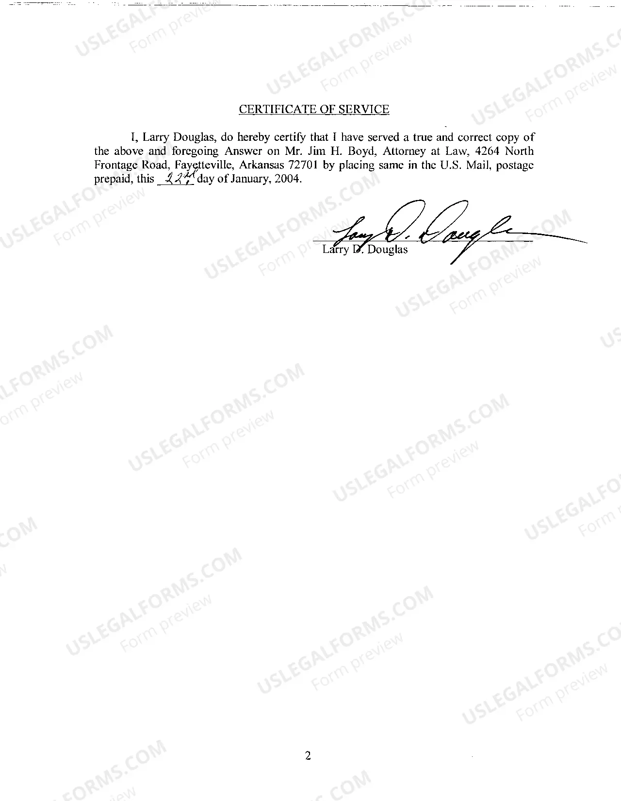 Preview A11 Answer to Complaint for Divorce with Children