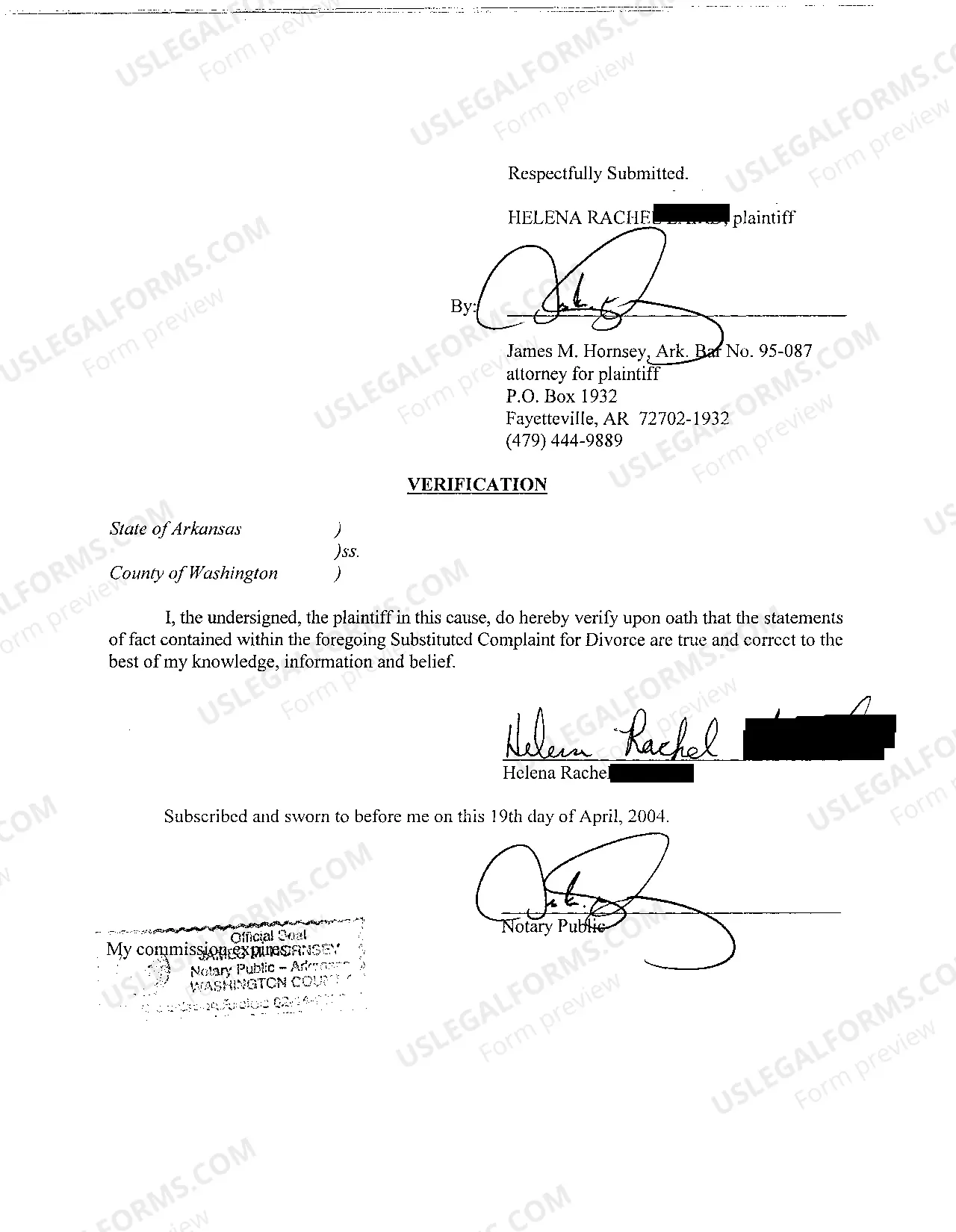 Preview A05 Substituted Complaint For Divorce with Children