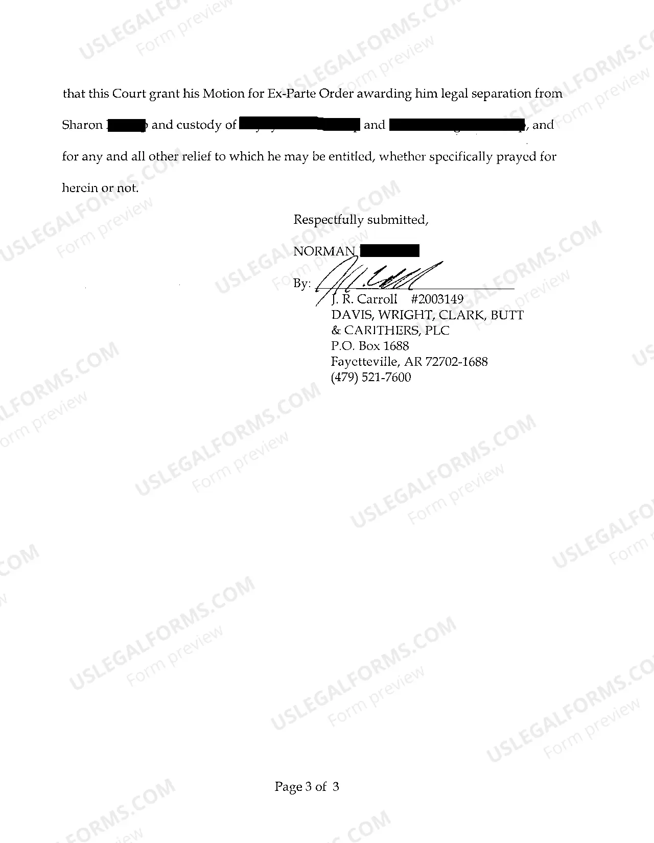 Preview A03 Verified Motion For Ex Parte Order