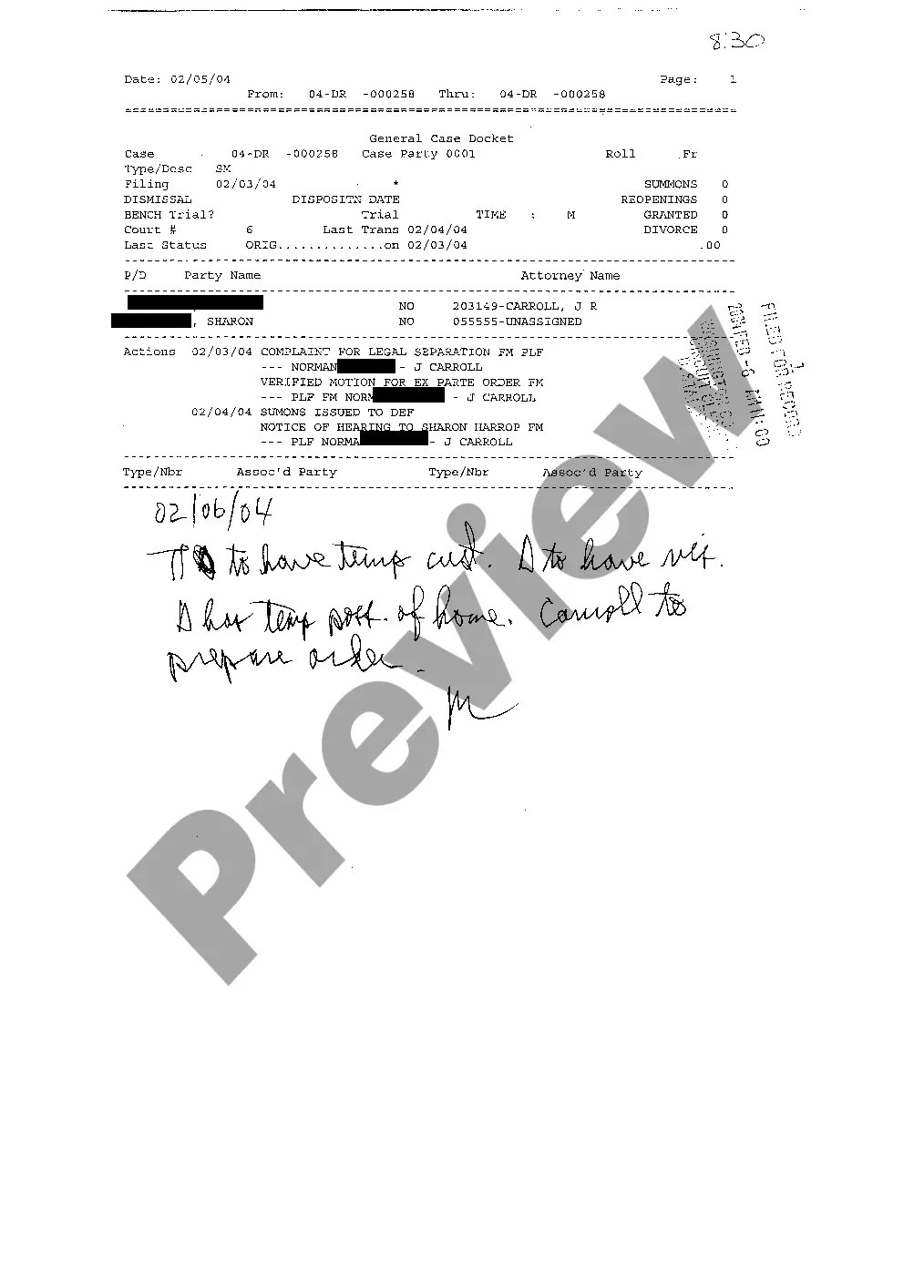 Preview A05 Notice of Hearing