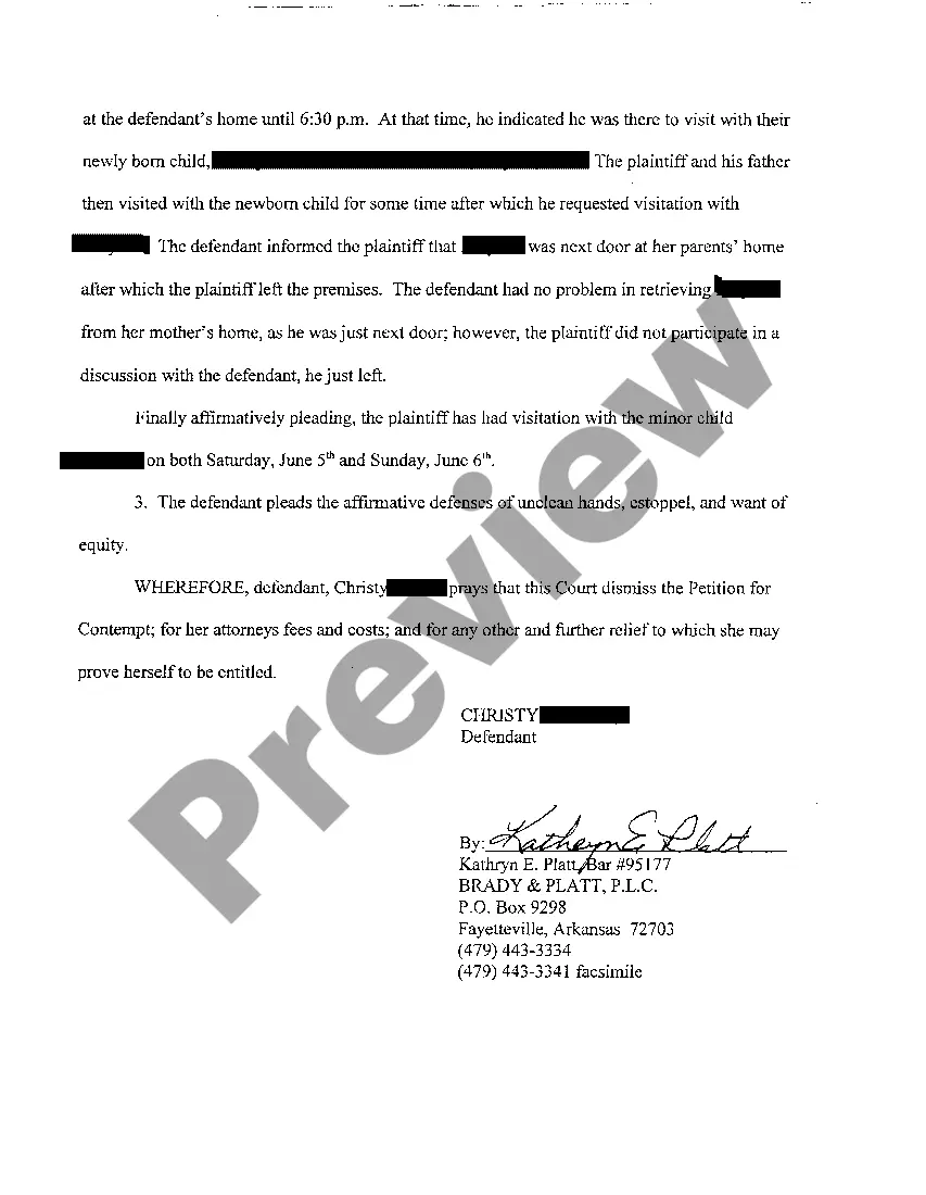 Get A16 Answer To Petition For Contempt Preview A16 Answer To Petition For Contempt
