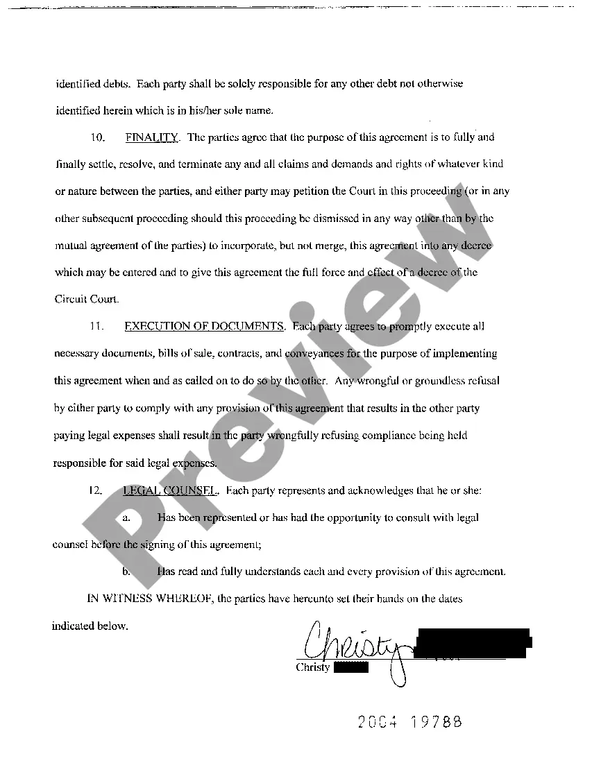 Get A17 Child Custody, Property, and Debt Distribution Agreement on Divorce with Children Preview A17 Child Custody, Property, and Debt Distribution Agreement on Divorce with Children