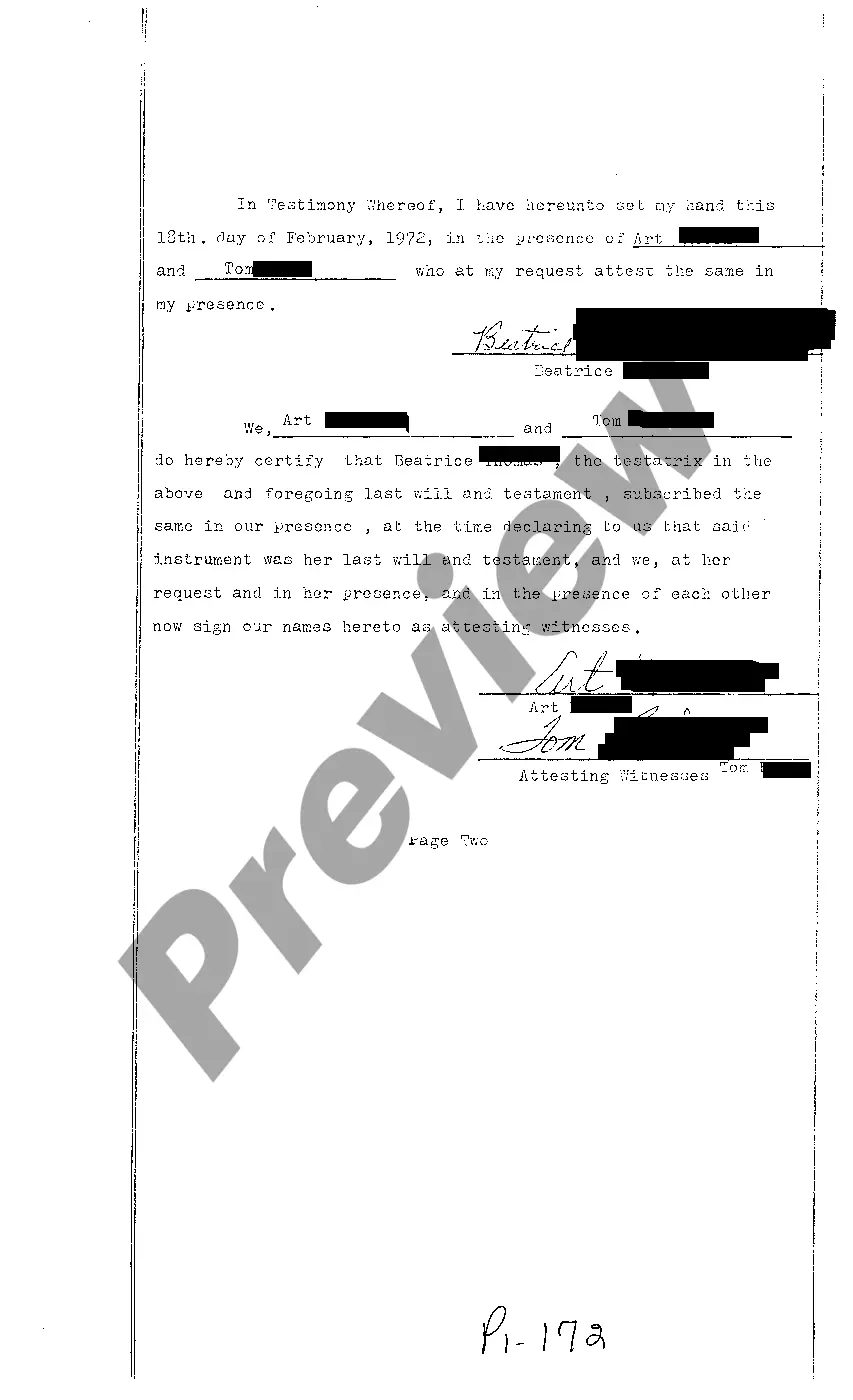 Preview A02 Petition For Probate of Will and Appointment of Personal Representative