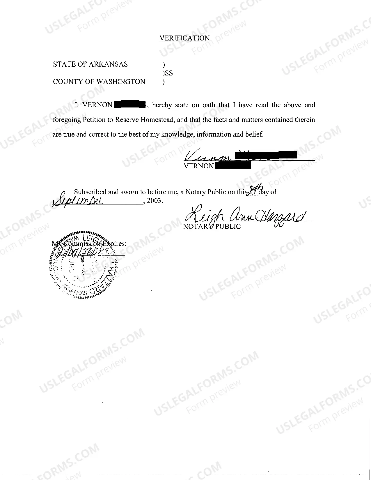 Preview A10 Petition To Reserve Homestead