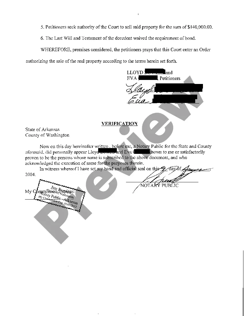 Get A12 Petition For Authority To Sell Real Estate Preview A12 Petition For Authority To Sell Real Estate