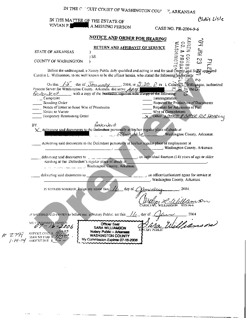 Get A03 Notice of Order For Hearing Preview A03 Notice of Order For Hearing