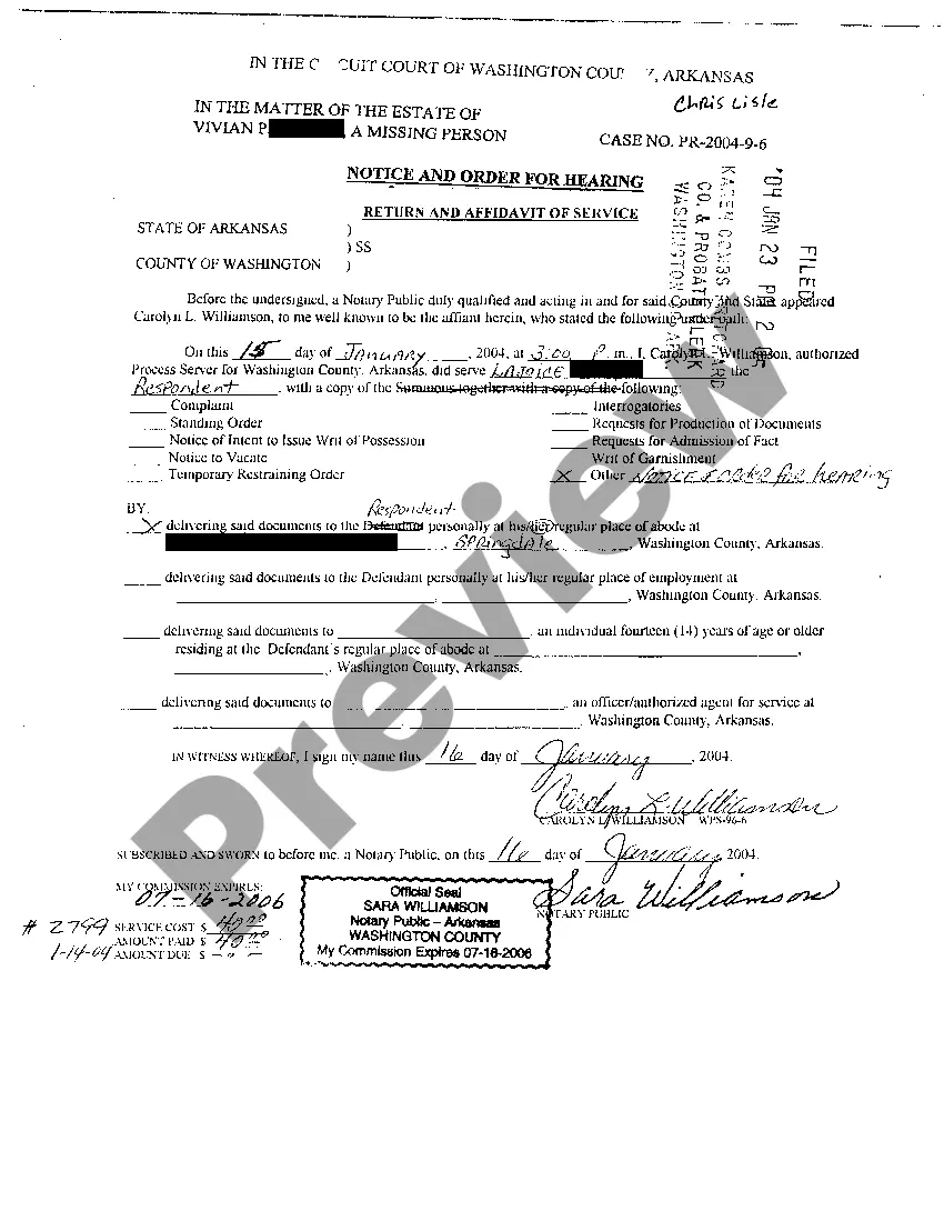 Get A03 Notice of Order For Hearing Preview A03 Notice of Order For Hearing
