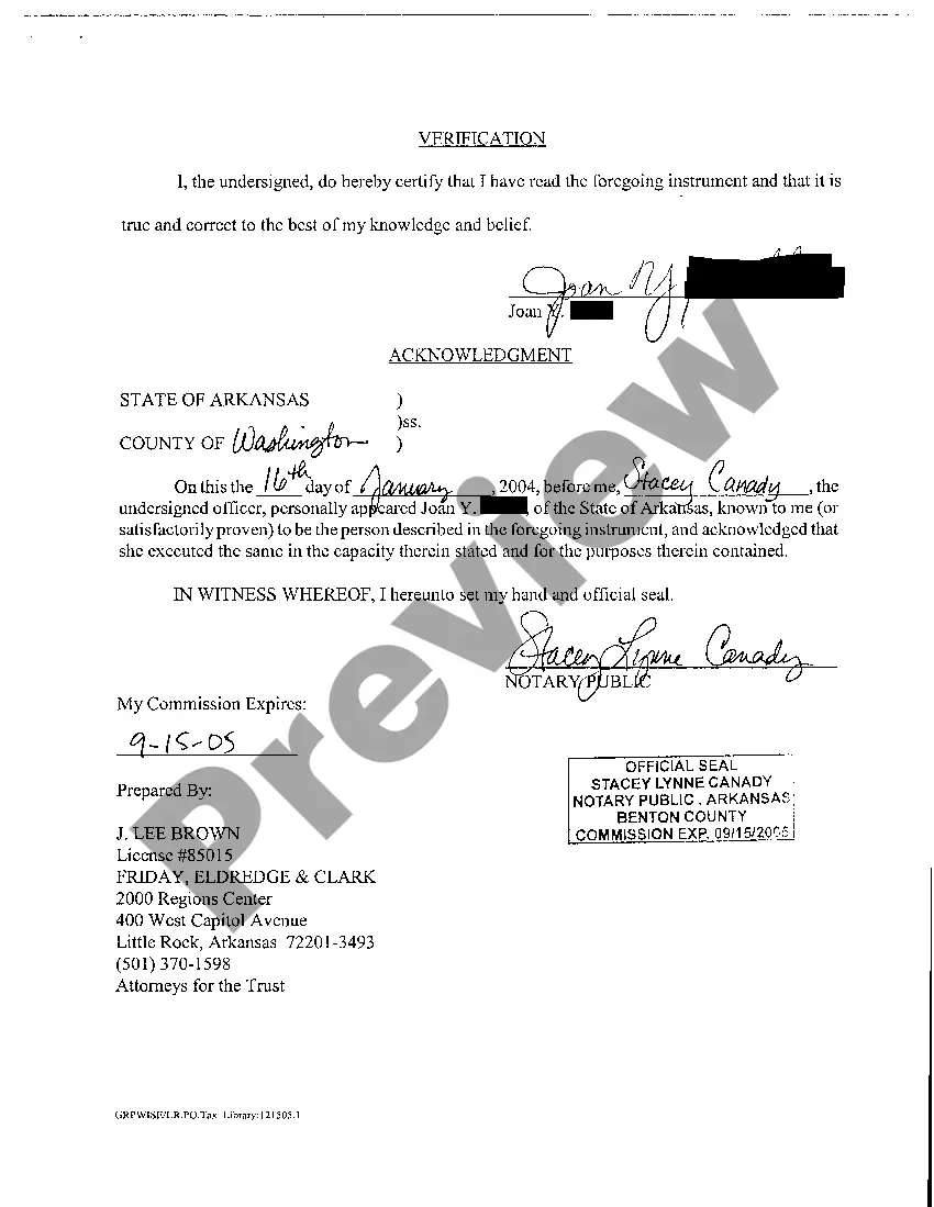 Preview A03 Petition For Resignation of Trustee and Appointment of Successor Trustees