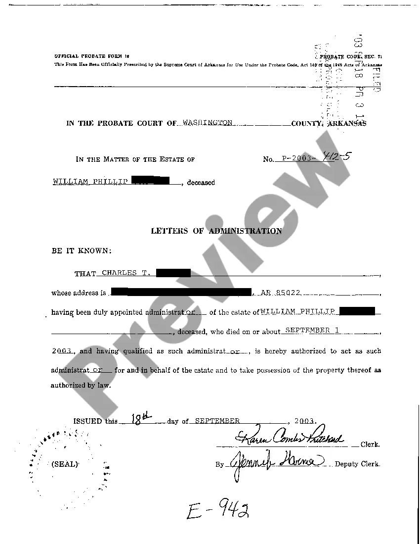 Preview A03 Order Appointing Administrator and Opening Estate