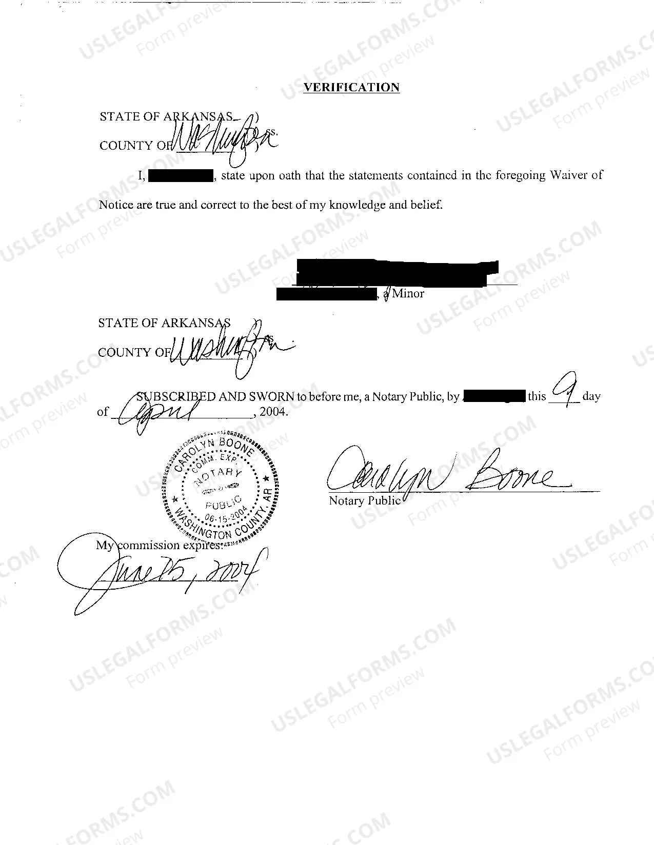 Preview A04 Waiver of Notice and Entry of Appearance Waiver and Notice