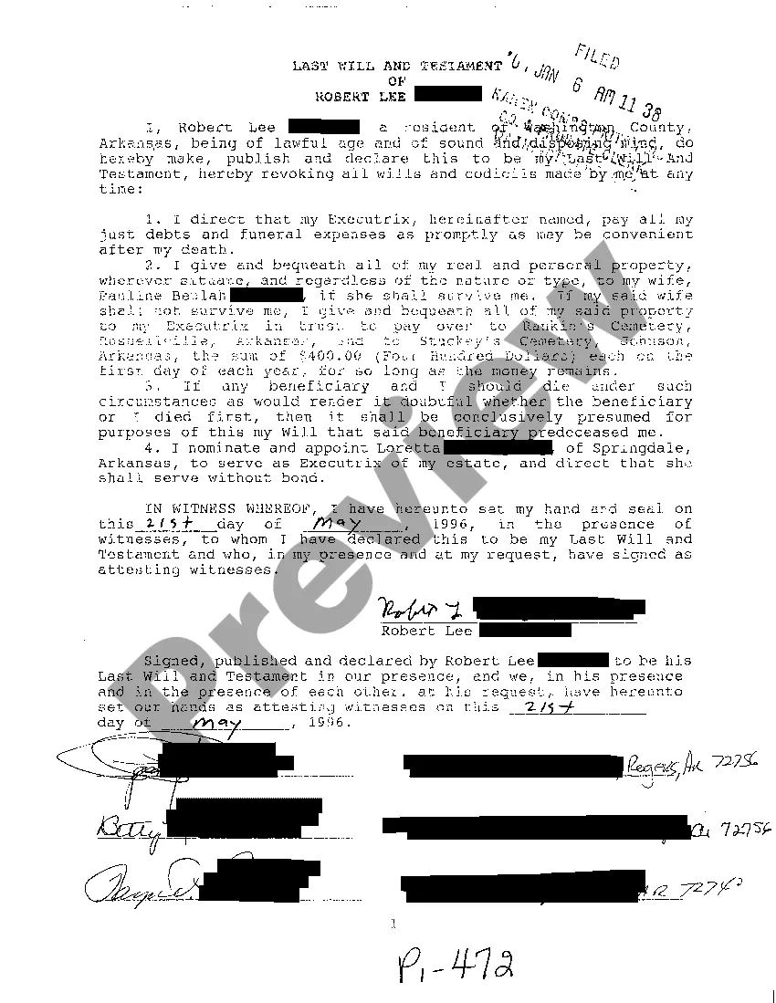 Preview A02 Petition For Probate of Will and Appointment of Personal Representative