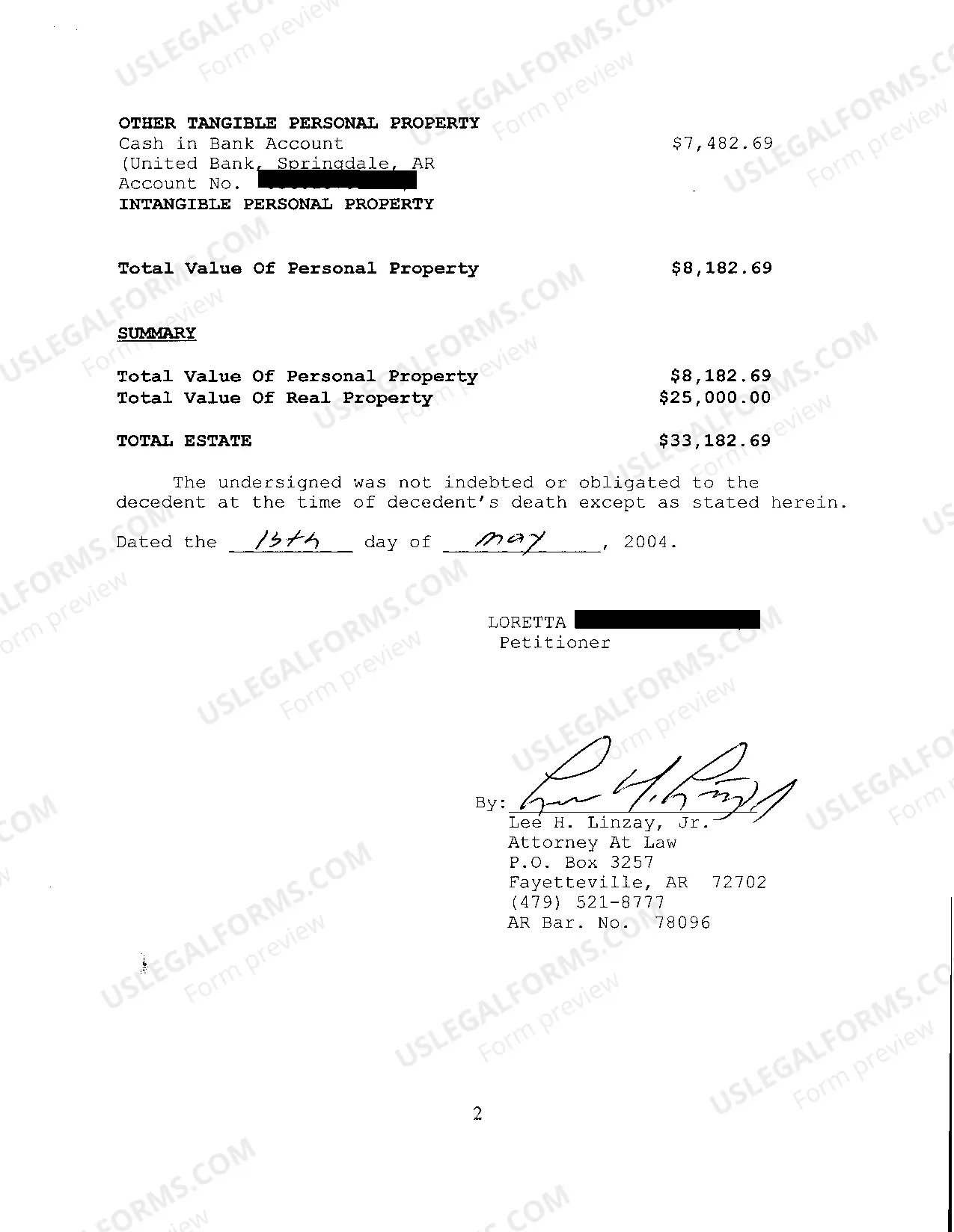 Preview A08 Inventory of Estate