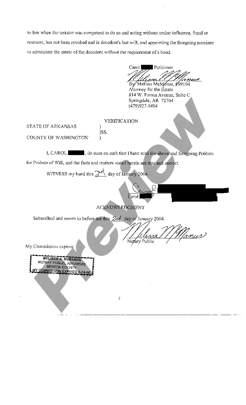 Preview A02 Petition For Probate of Will and Appointment of Personal Representative