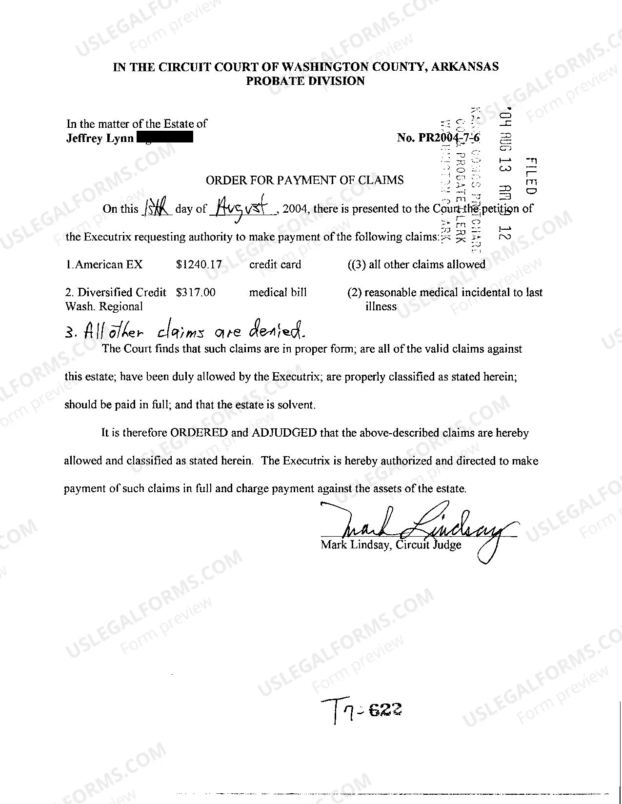 Preview A12 Petition For Payment of Expenses of Administration