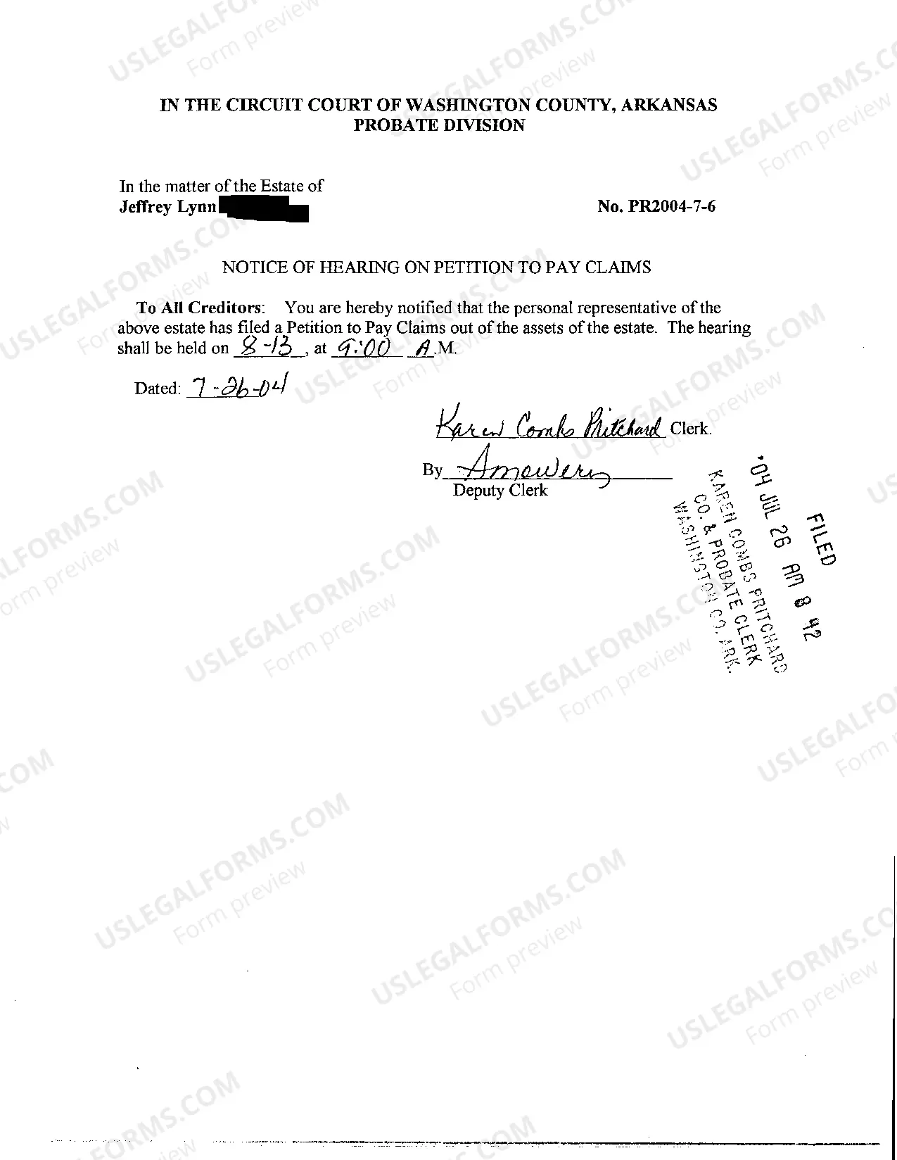 Preview A12 Petition For Payment of Expenses of Administration