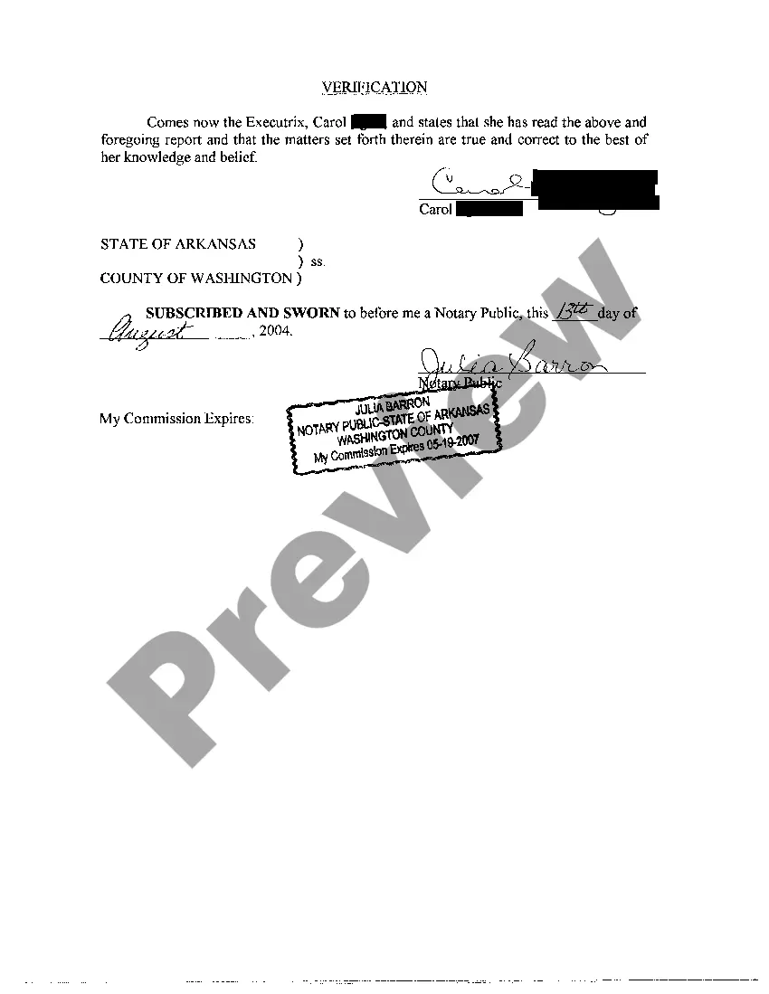 Preview A15 Report of Final Distribution