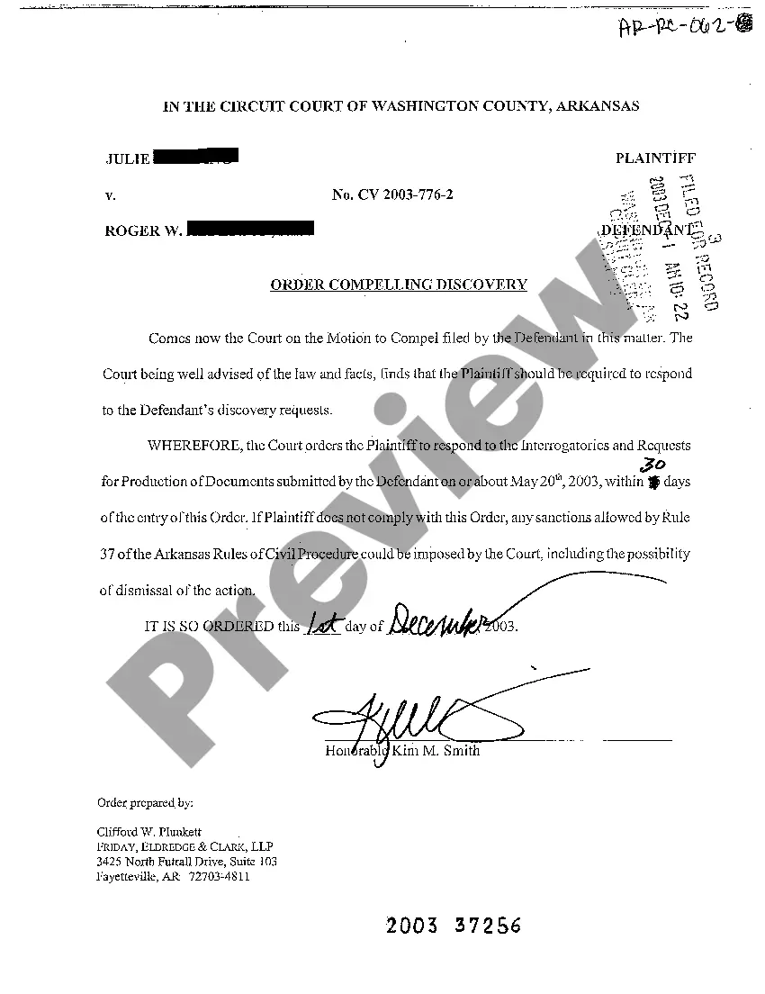 Preview A14 Order Compelling Discovery