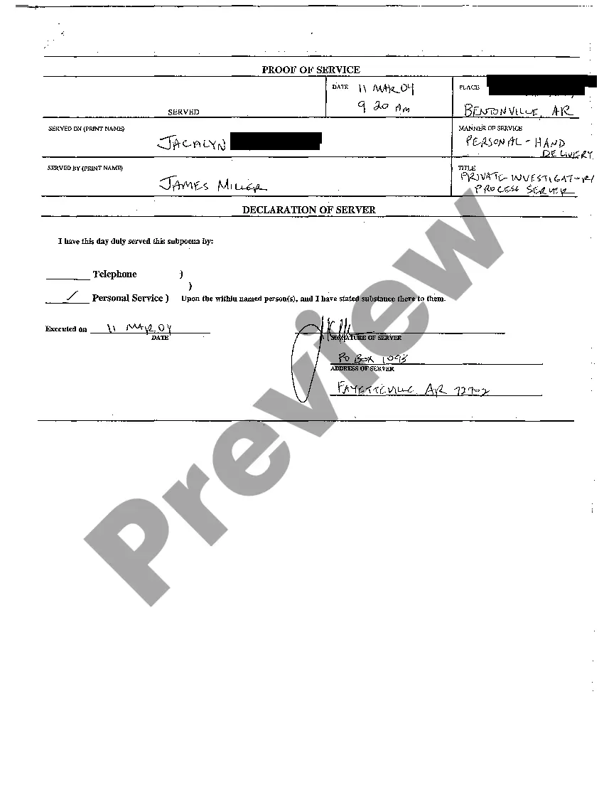 Preview A16 Subpoena