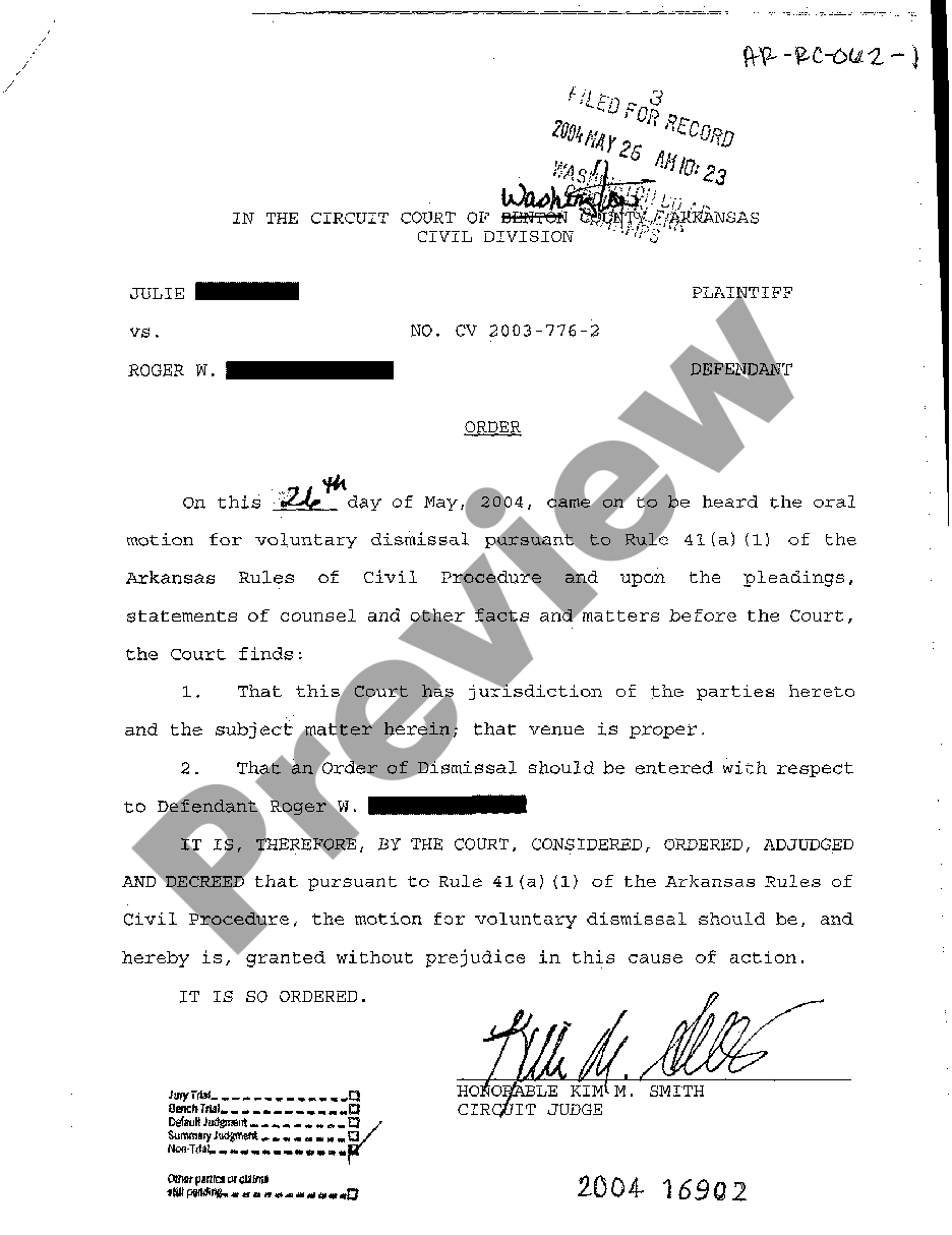 arkansas-order-granting-motion-for-voluntary-dismissal-us-legal-forms