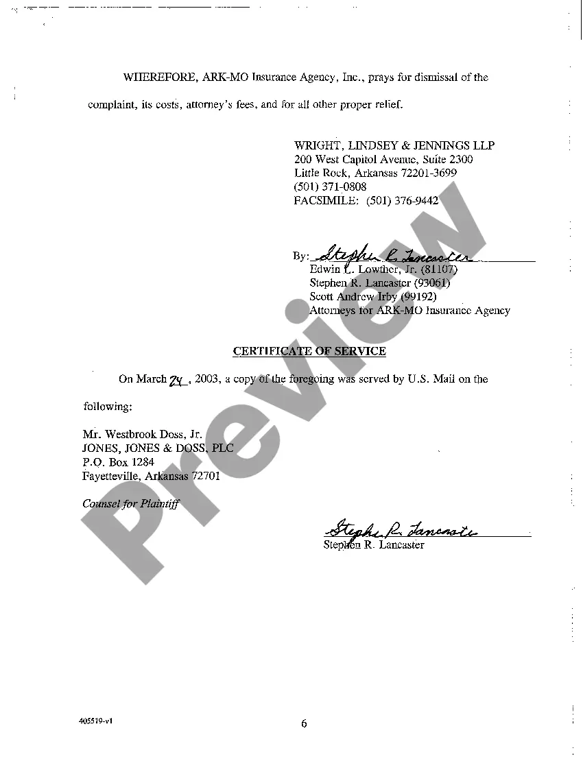 Preview A05 Answer to Complaint for Breach of Contract and Conversion