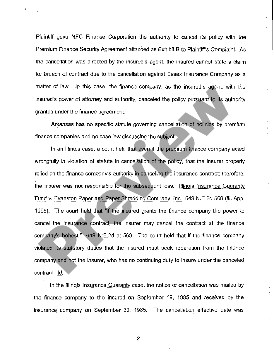 Arkansas Brief In Support Of Motion To Dismiss Plaintiffs Complaint Us Legal Forms 3811