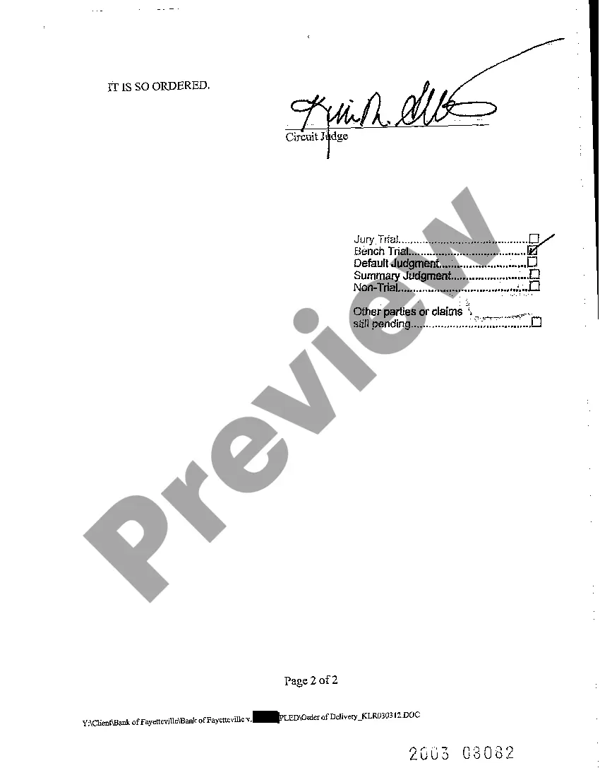 Preview A11 Order of Delivery