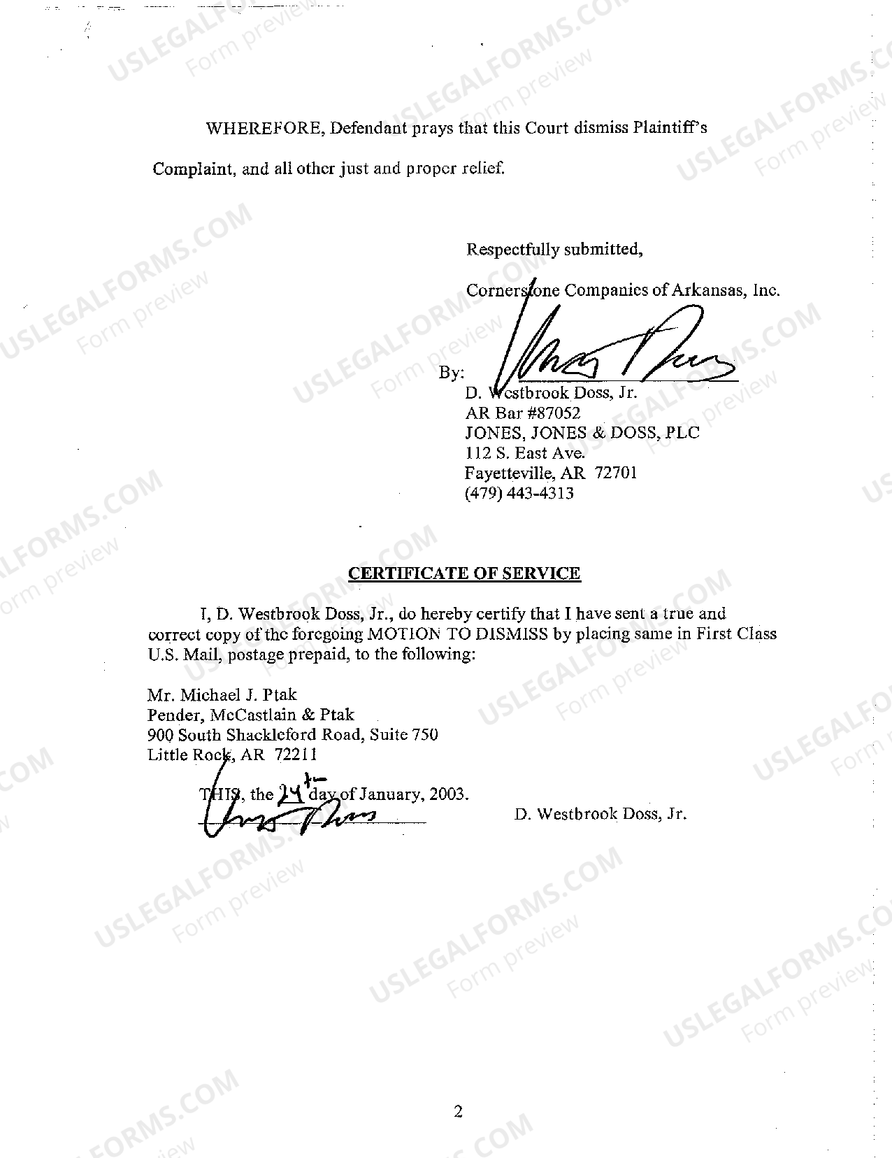 Arkansas Motion to Dismiss - Arkansas Motion To Dismiss Form | US Legal ...