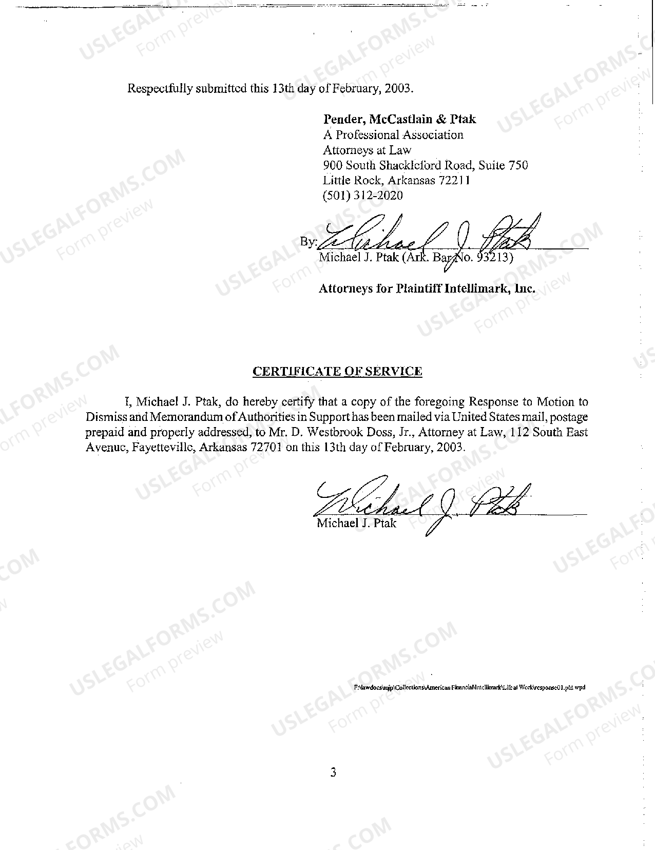 Arkansas Response to Motion to Dismiss and Memorandum of Authorities in ...