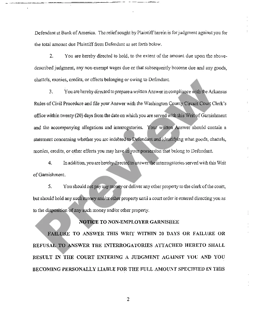 Get A14 Writ of Garnishment Preview A14 Writ of Garnishment