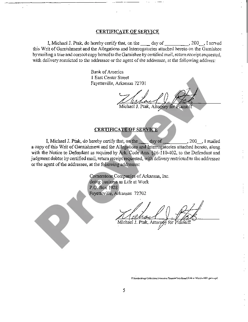 Get A14 Writ of Garnishment Preview A14 Writ of Garnishment