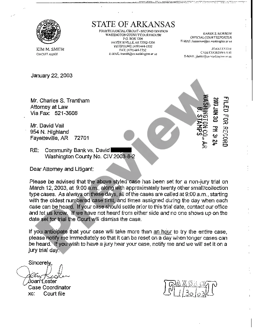 Preview A07 Letter setting case for trial