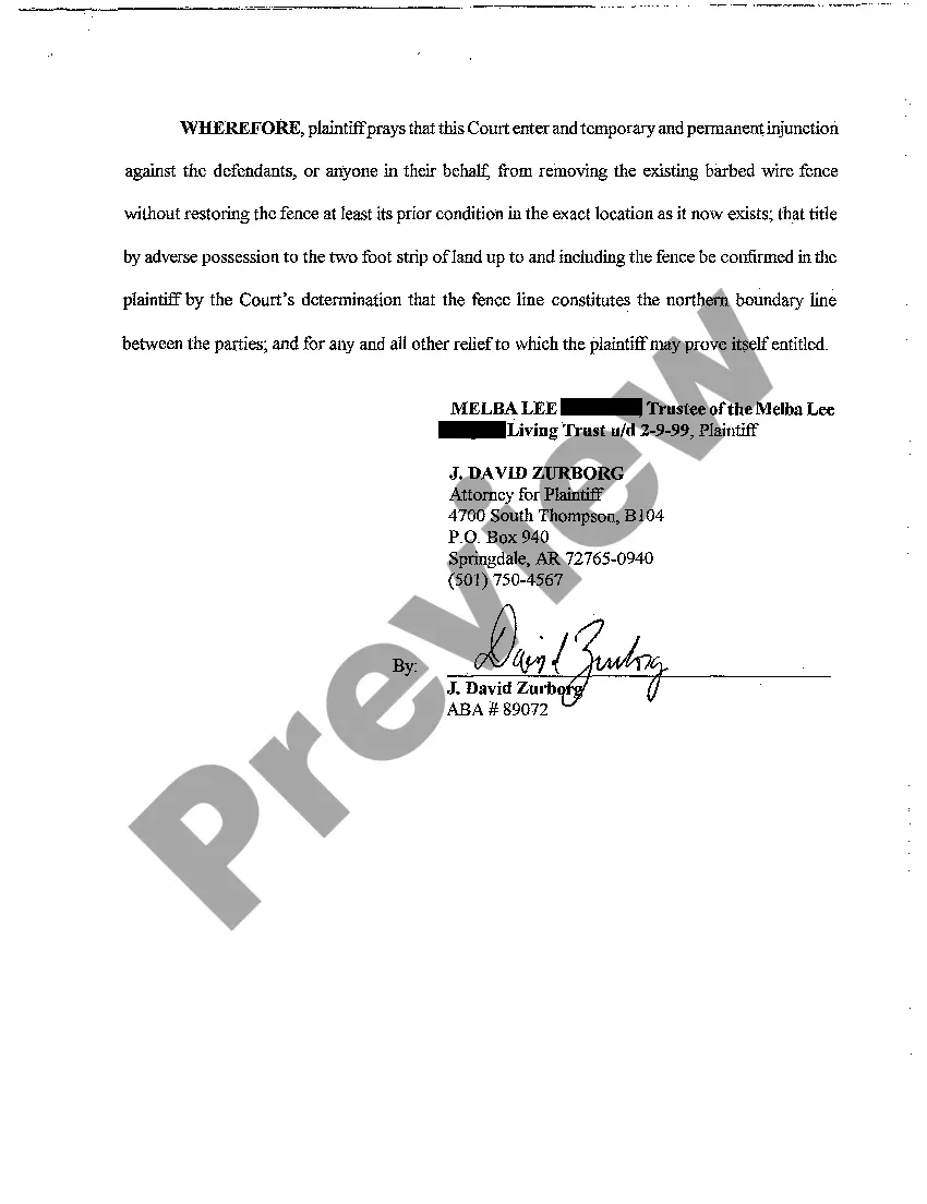 Preview A02 Complaint for Injunction