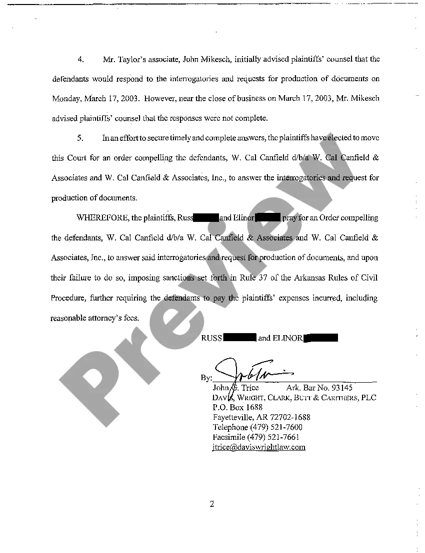 Get A11 Motion to Compel Preview A11 Motion to Compel