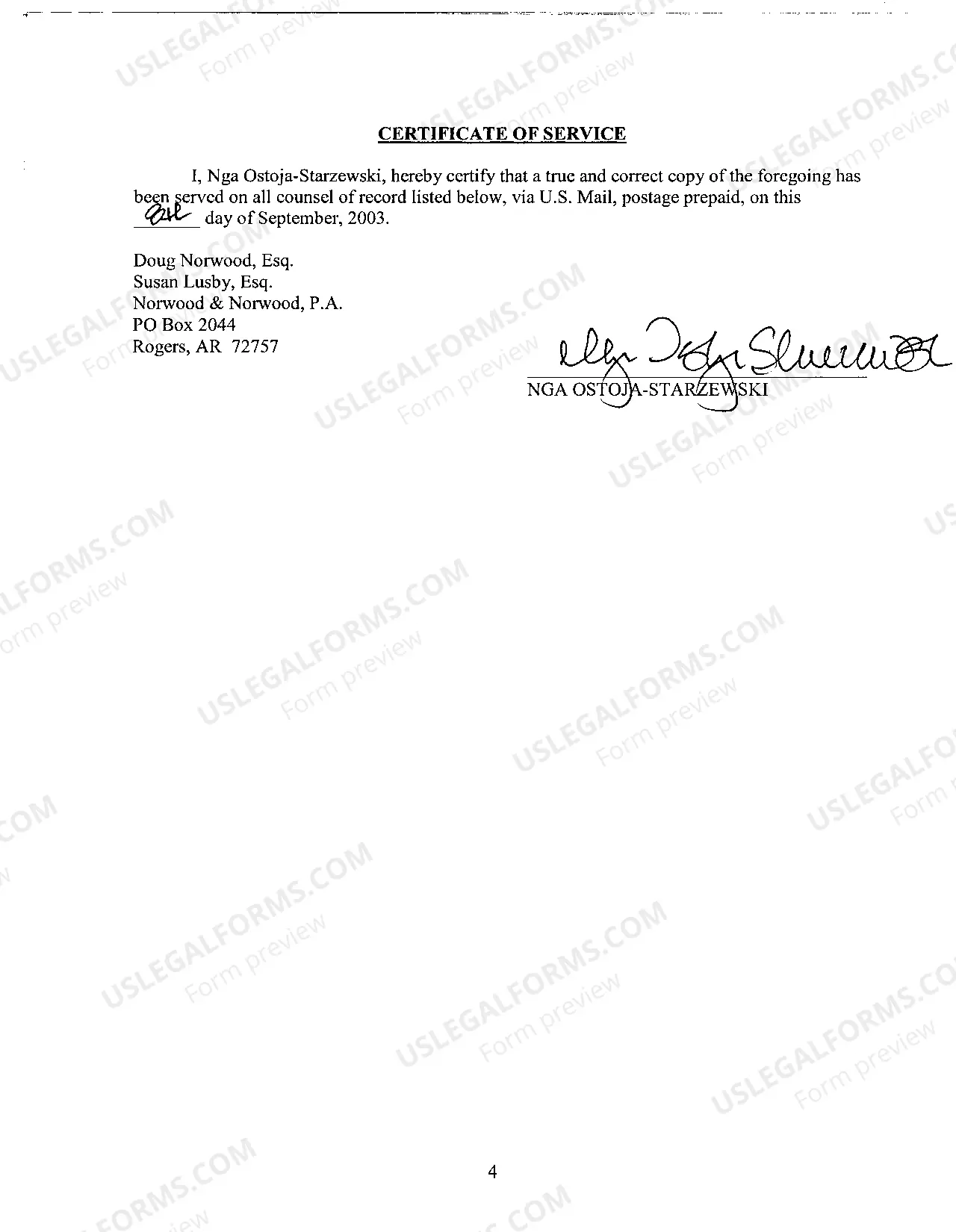 Preview A06 Answer to Complaint for Violation of Arkansas Civil Rights Act of 1993