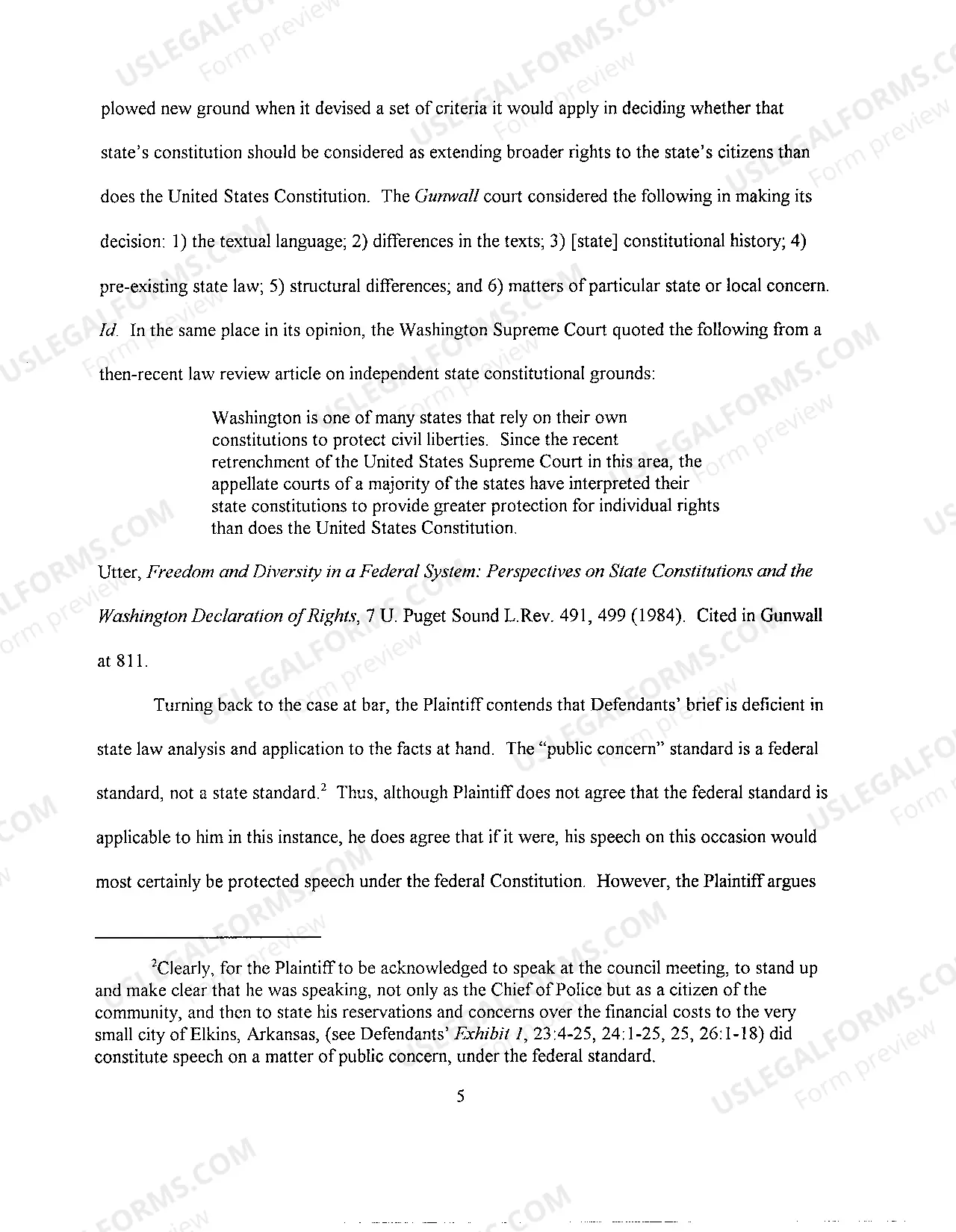 Preview A23 Plaintiff's Brief in Support of Response to Defendant's Motion for Summary Judgment