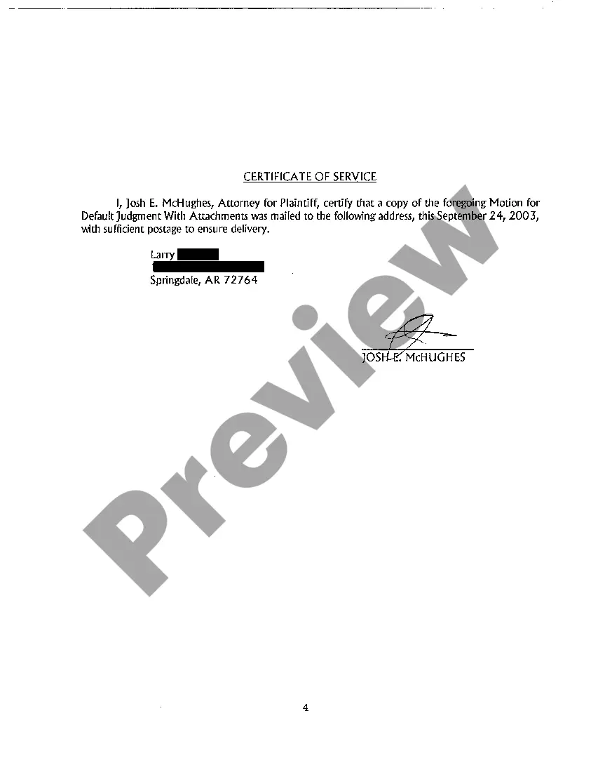 Preview A07 Motion for Default Judgment with Attachments