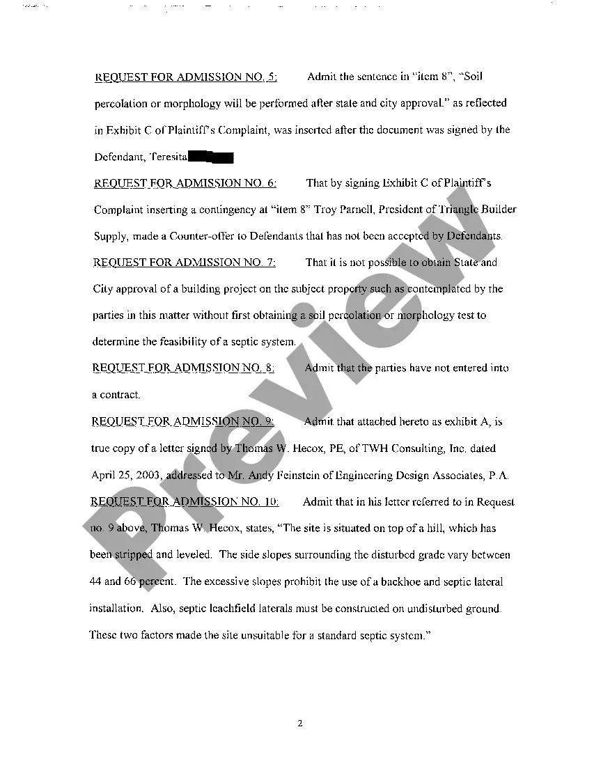 Preview A05 Defendants' Requests for Admissions to Plaintiff