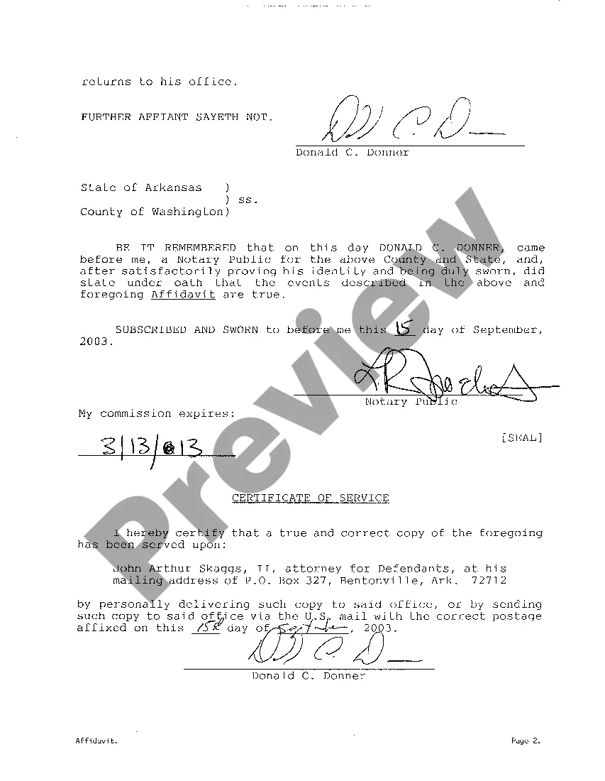 Preview A07 Affidavit Regarding Receipt of Answer and Interrogatories