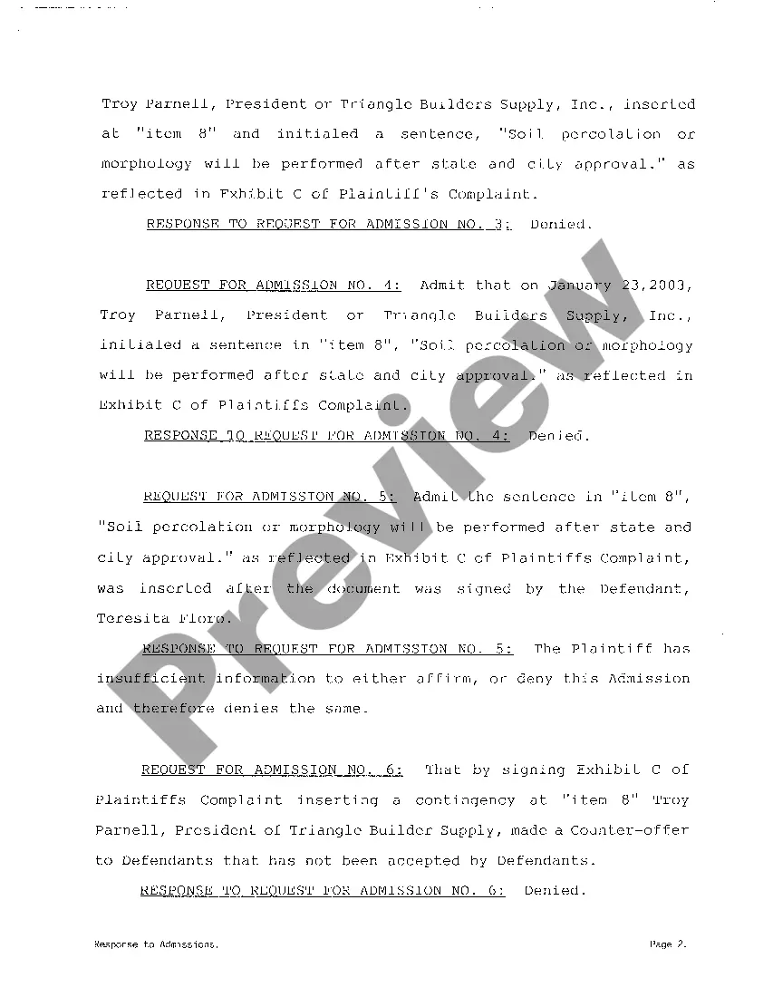 Get A08 Plaintiff's Response to Defendants' Request for Admissions Preview A08 Plaintiff's Response to Defendants' Request for Admissions