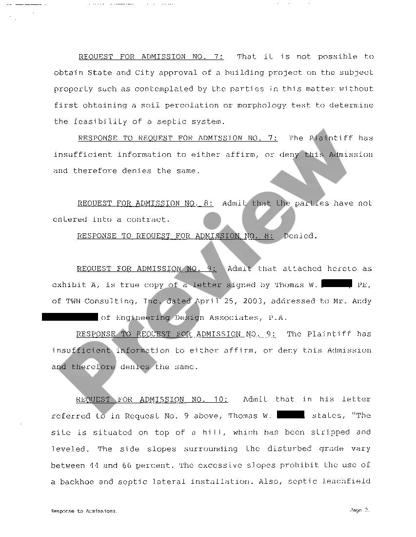 Get A08 Plaintiff's Response to Defendants' Request for Admissions Preview A08 Plaintiff's Response to Defendants' Request for Admissions