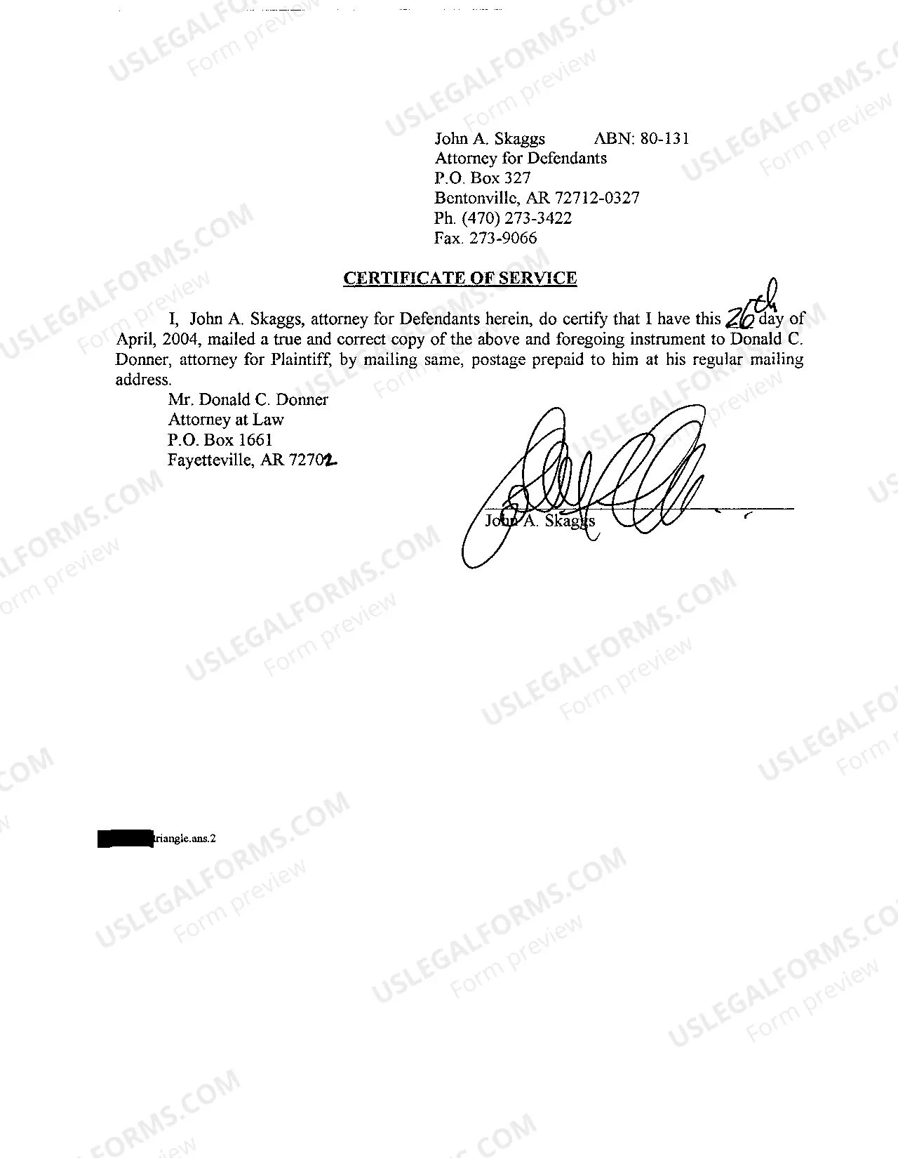 Preview A10 Answer to Supplemental and Amended Complaint for Declaratory Judgment and Specific Performance