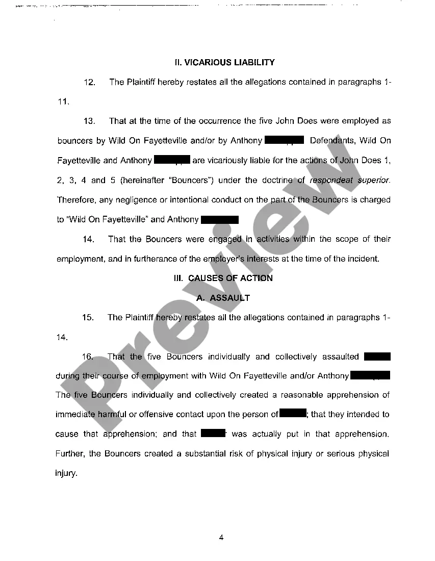 Get A02 Complaint for Negligence Preview A02 Complaint for Negligence