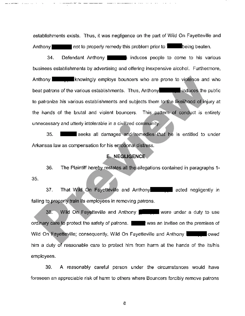 Get A02 Complaint for Negligence Preview A02 Complaint for Negligence