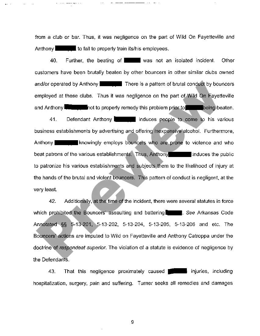 Get A02 Complaint for Negligence Preview A02 Complaint for Negligence