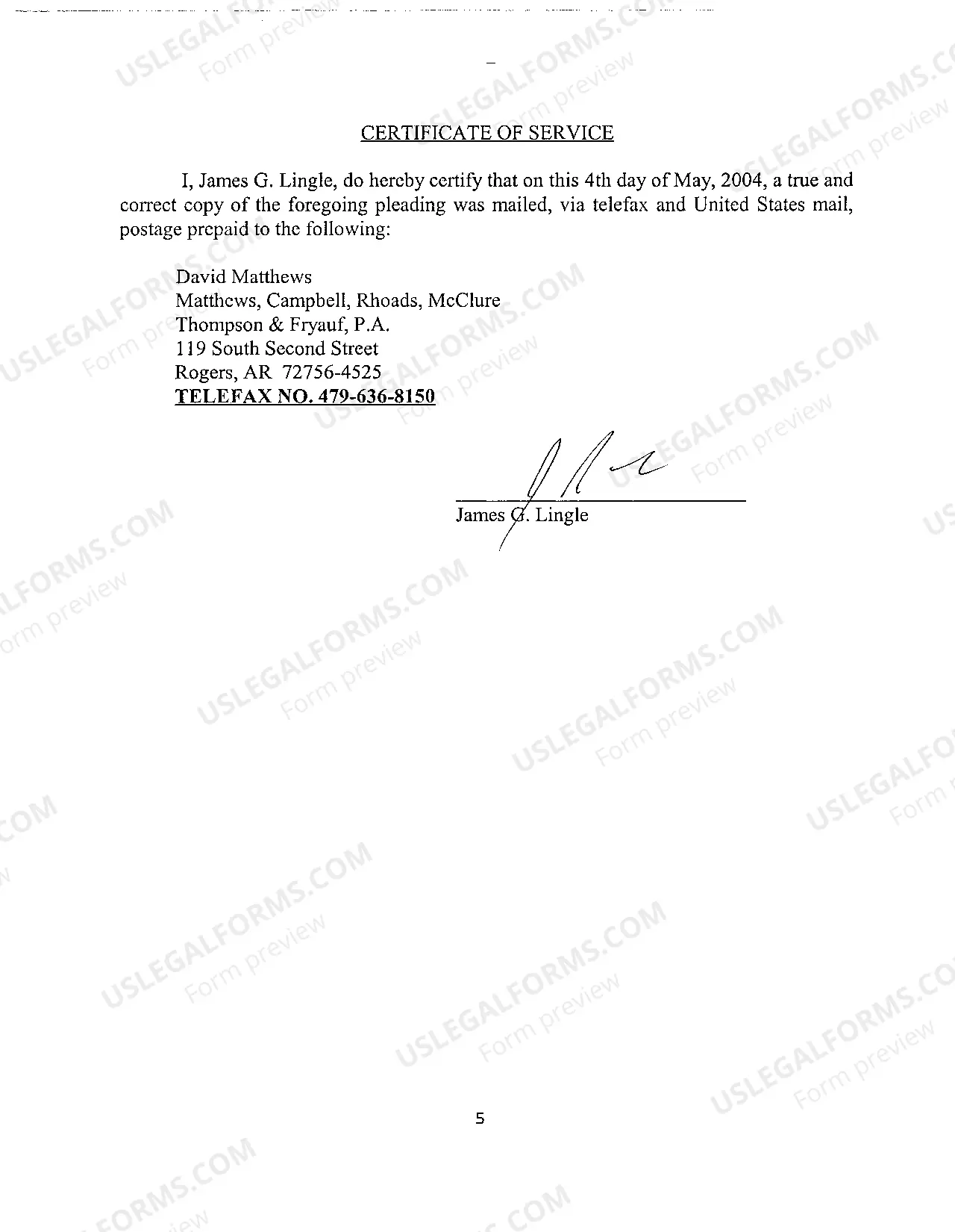 Preview A05 Amended Answer to Complaint for Negligence