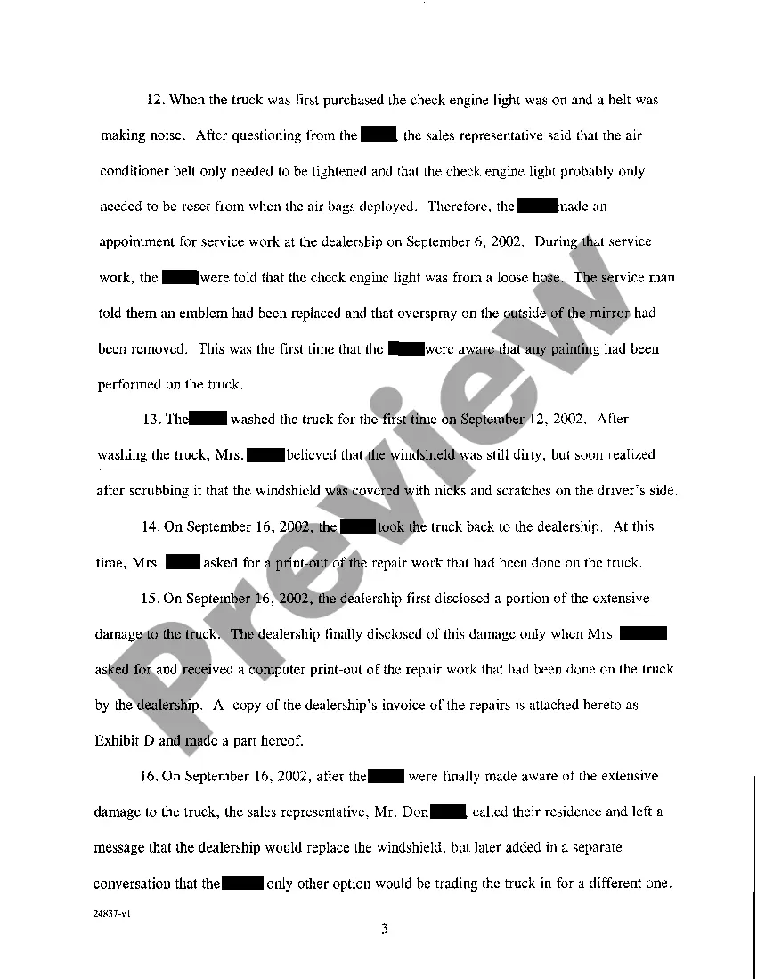 Get A02 Complaint for Fraud, Breach of Contract and Violation of The Arkansas Motor Vehicle Commission Act Preview A02 Complaint for Fraud, Breach of Contract and Violation of The Arkansas Motor Vehicle Commission Act