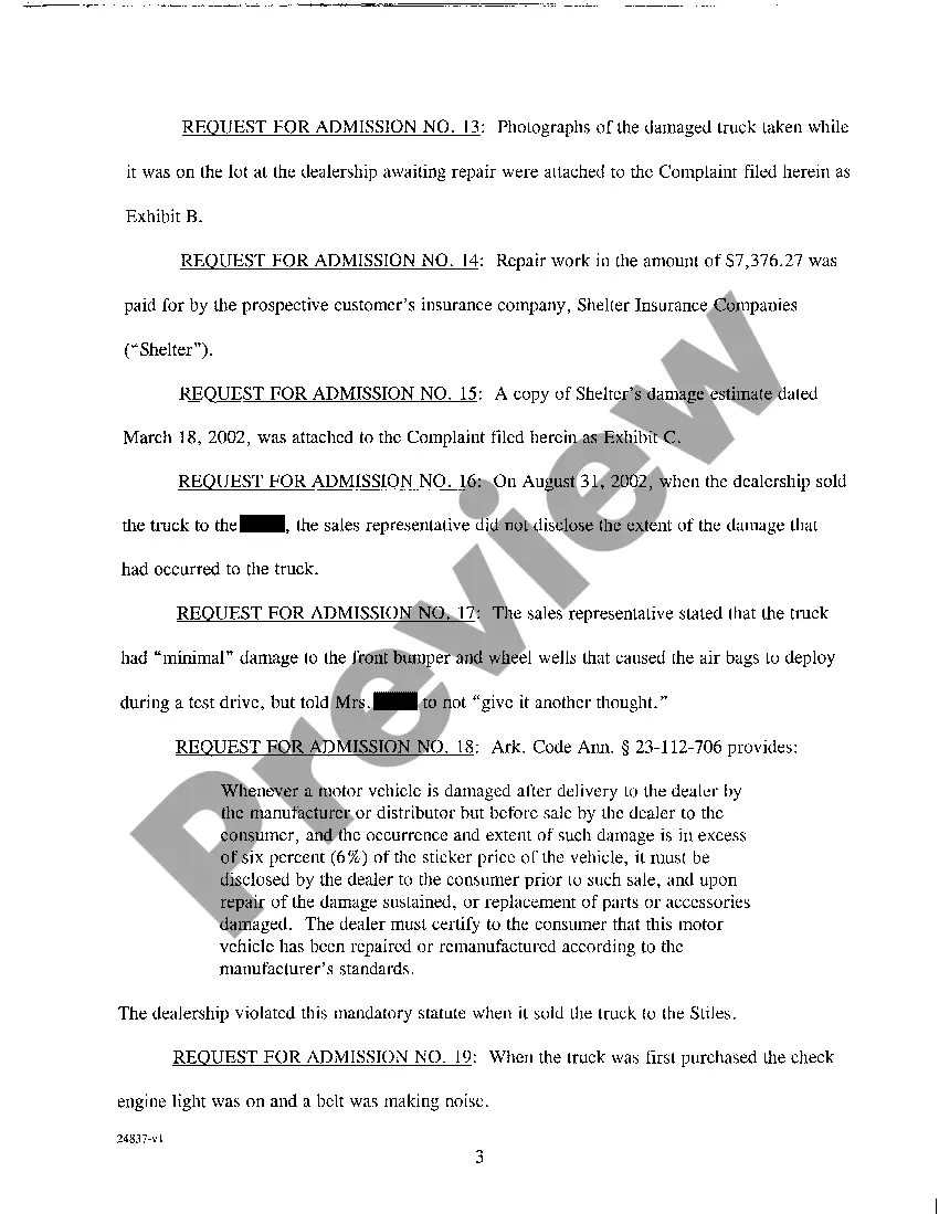 Get A03 Request for Admissions Preview A03 Request for Admissions